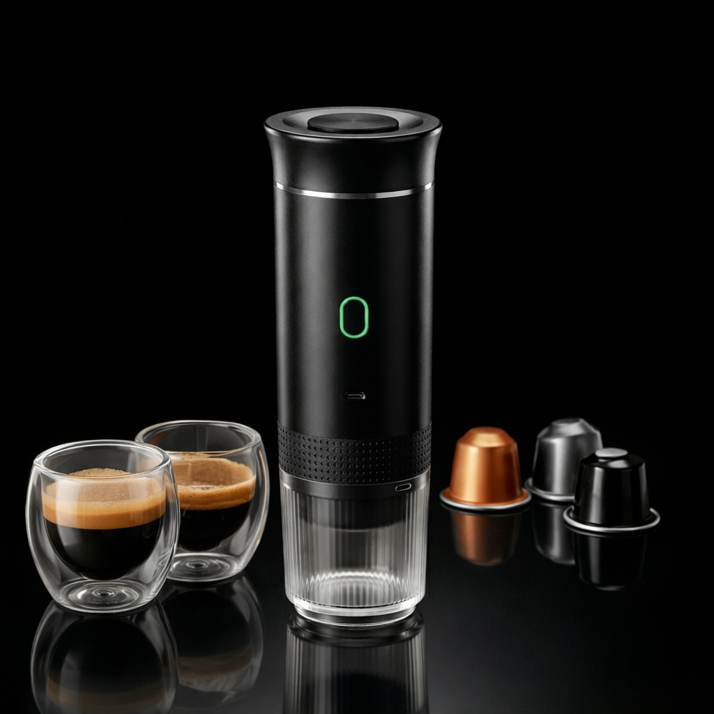 Sippy Gift Set - Portable Espresso Maker with 10 Capsules & 2 Cups